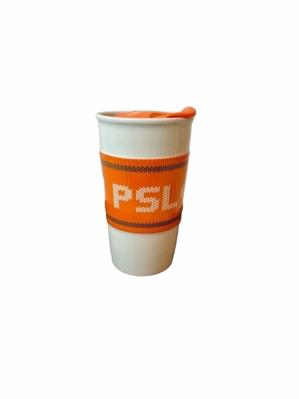 🍁Starbucks 2016 Team PSL Ceramic Travel Mug 10oz Pumpkin Spice Latte